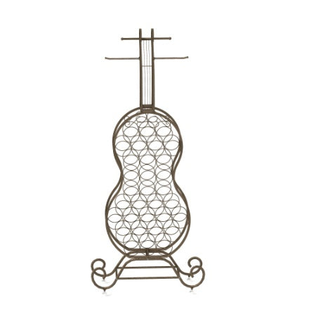 Cello Shape Wine Bakers Rack, Freestanding Wine Rack With Storage Bottle, Wine Storage Home Bar For Liquor And Wine, Organizer For Kitchen, Dining Room